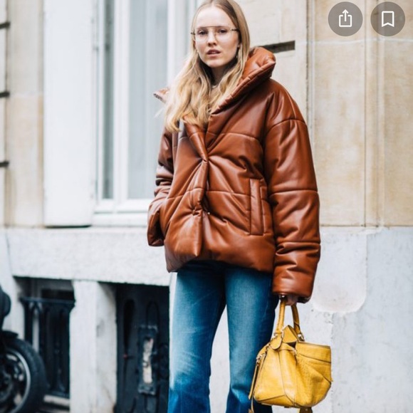 Free People Jackets \u0026 Coats | Real Leather Free People Quilted Bomber Snap Zip Puffer Jacket | Color: Brown/Red | Size: S | 4payce's Closet